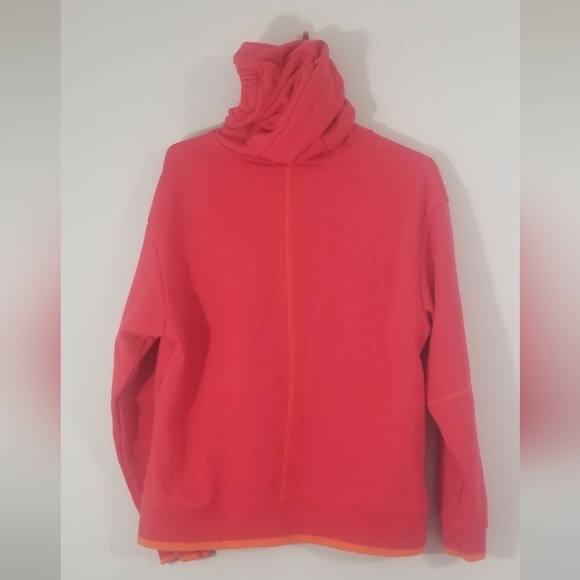 Nike Hoodie. Pink with Orange Accents. Front Ombre Nike Logo. Size Womens Small. - Picture 5 of 10